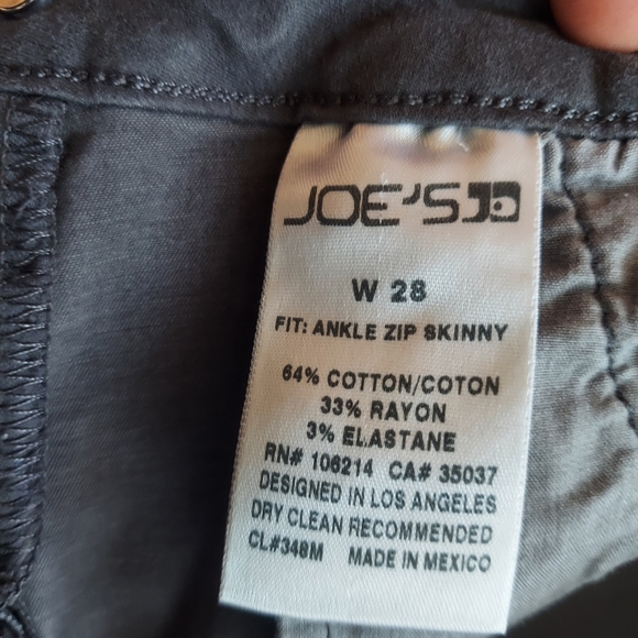 Joe's Jeans front zipper skinny jeans - Picture 3 of 4